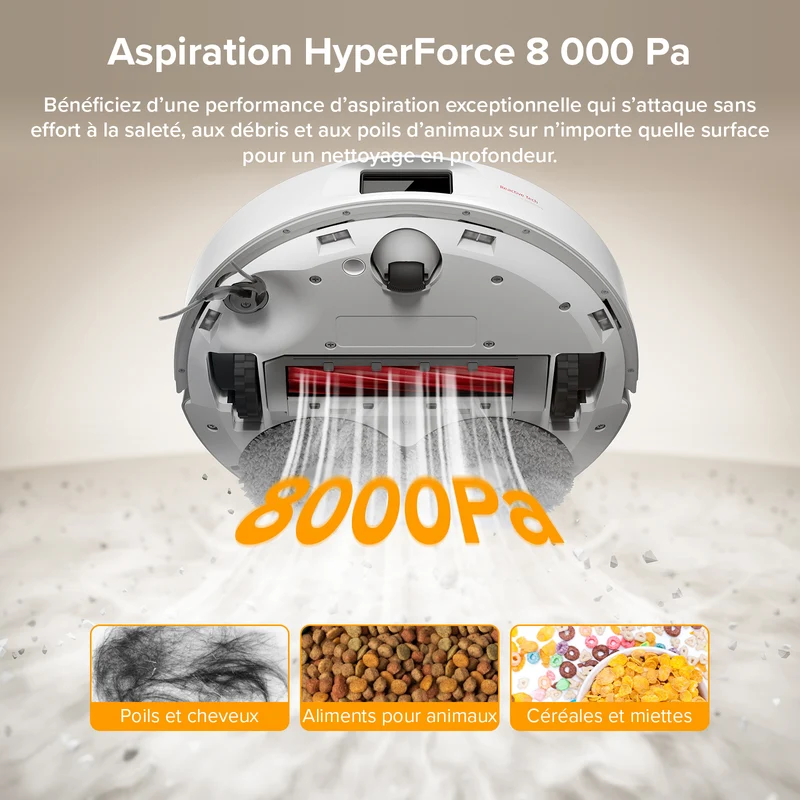 Roborock QV 35A ( Qrevo S amélioré ) robot aspirateur laveur avec station d’accueil multifonctionnelle