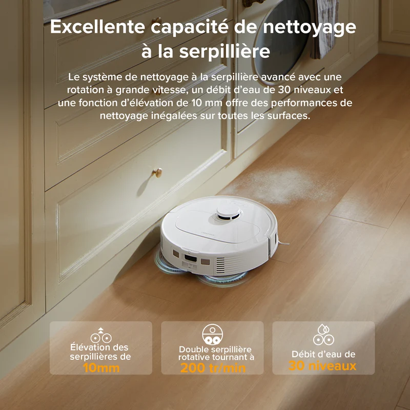 Roborock QV 35A ( Qrevo S amélioré ) robot aspirateur laveur avec station d’accueil multifonctionnelle