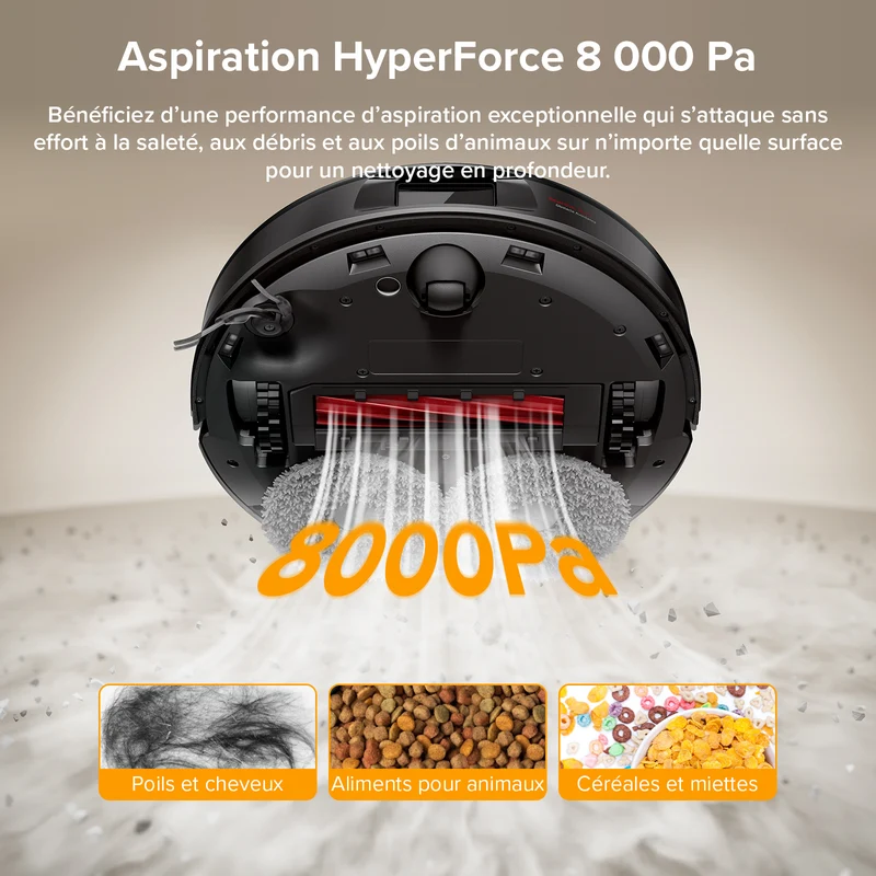 Roborock QV 35A ( Qrevo S amélioré ) robot aspirateur laveur avec station d’accueil multifonctionnelle