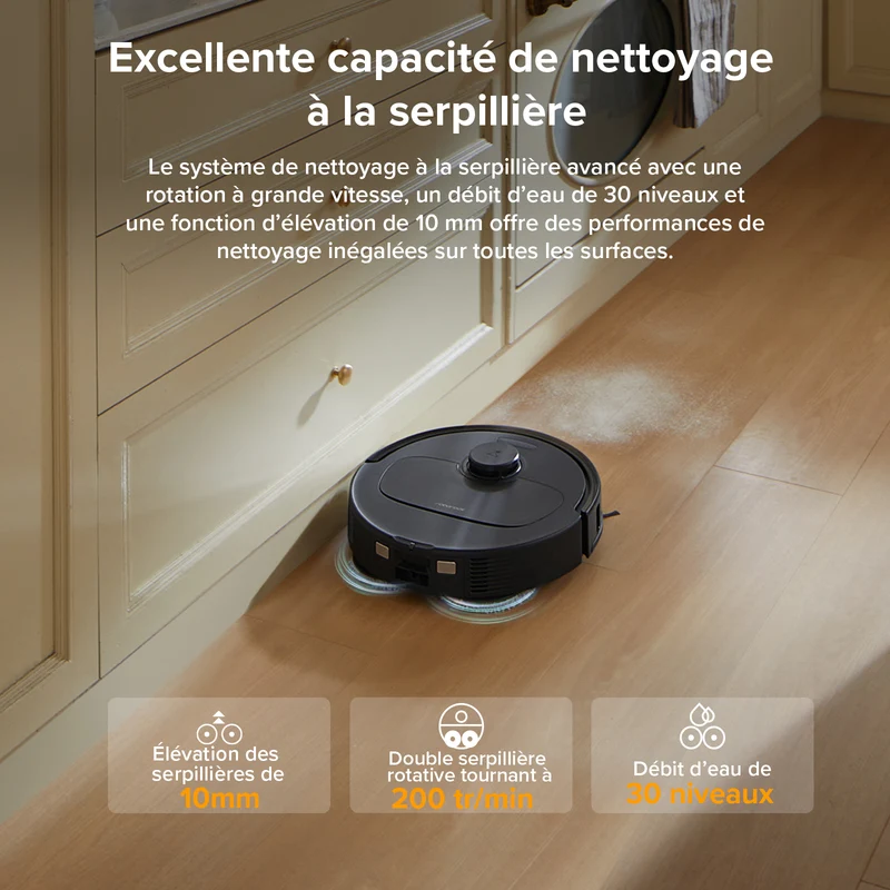 Roborock QV 35A ( Qrevo S amélioré ) robot aspirateur laveur avec station d’accueil multifonctionnelle
