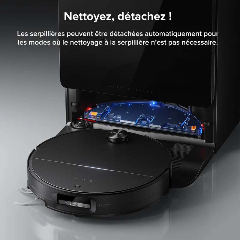 Roborock Saros 10 ( S8 MaxV Ultra amélioré ) robot aspirateur laveur avec station d’accueil multifonctionnelle RockDock® Ultra