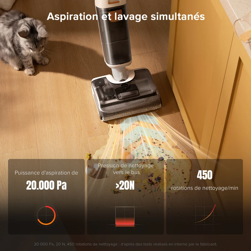 Roborock F25 GT aspirateur laveur sans fil sec et humide