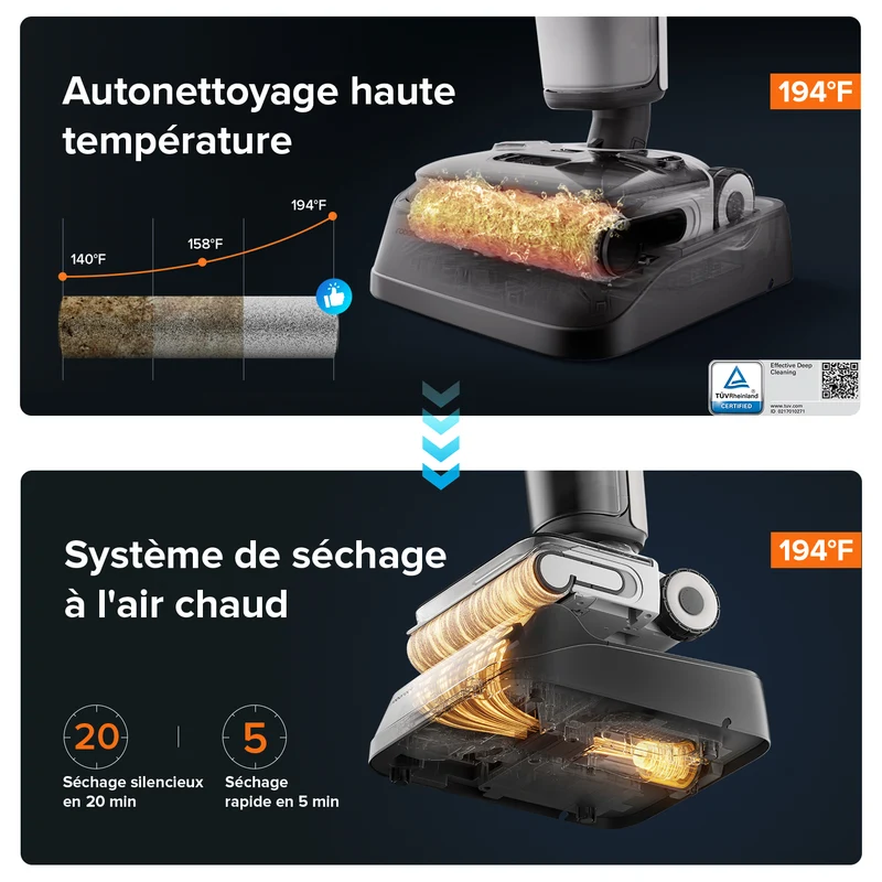 Roborock F25 XT aspirateur laveur sans fil sec et humide