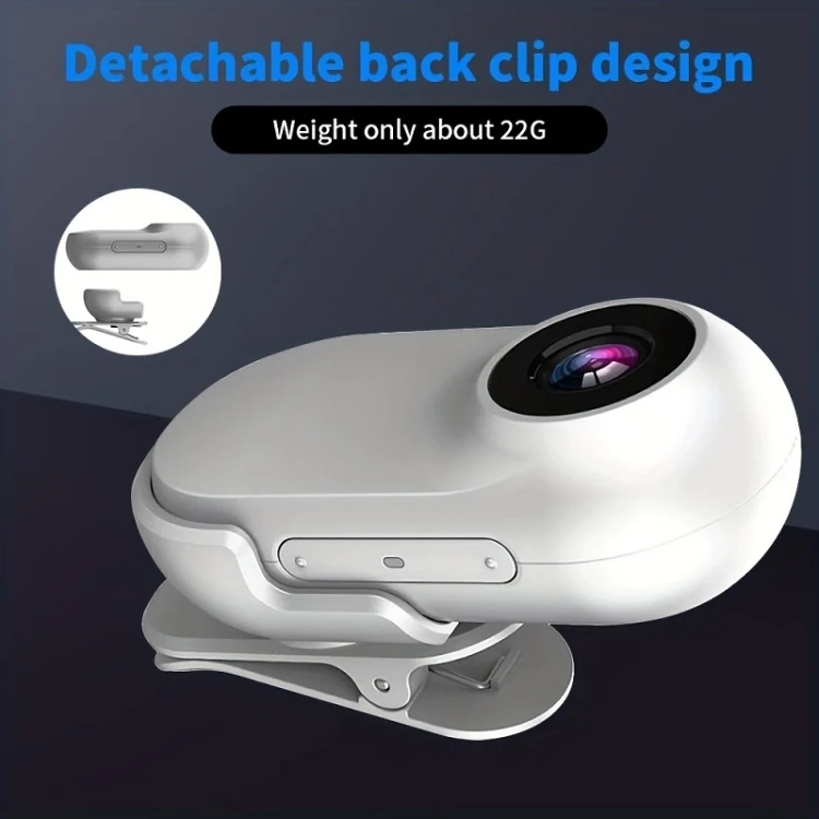 Magnetic Thumb Camera Portable HD Camera For Outdoor Cycling, Model: Standard+Pet Silicone Collar