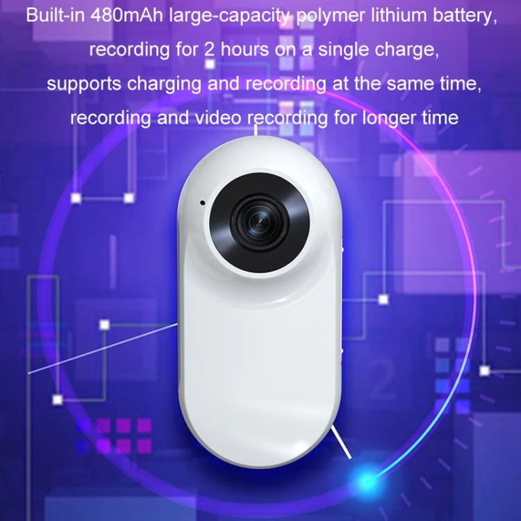 Magnetic Thumb Camera Portable HD Camera For Outdoor Cycling, Model: Standard+Pet Silicone Collar