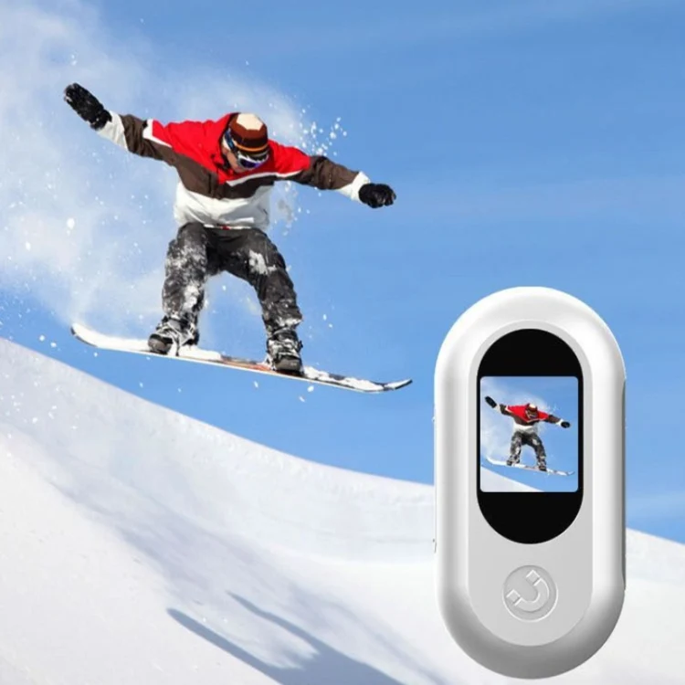 Magnetic Thumb Camera Portable HD Camera For Outdoor Cycling, Model: Standard+Pet Silicone Collar