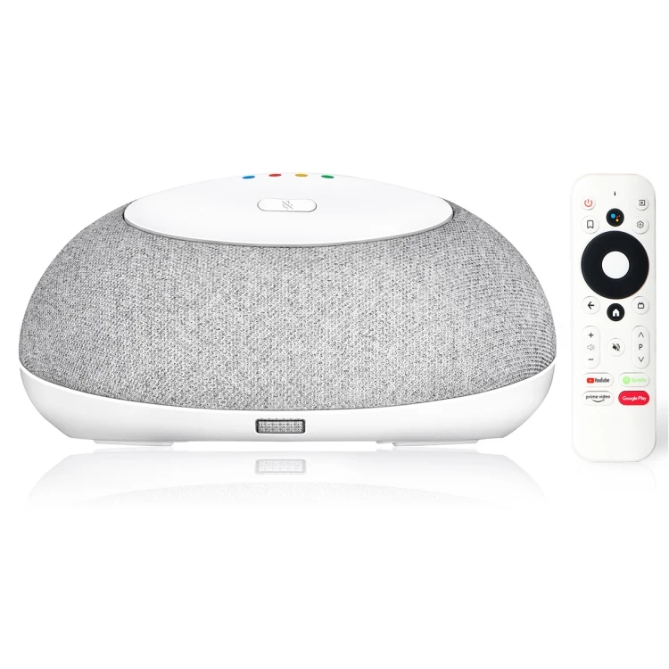 KA1 Smart TV Speaker Android 11 TV Box with Remote Control, Amlogic S905X4 Quad Core Cortex-A55, 4GB+32GB, Dual-Band / Bluetooth / Ethernet / OTT(EU Plug)