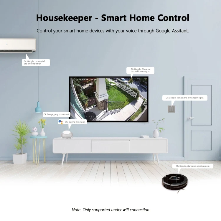 KA1 Smart TV Speaker Android 11 TV Box with Remote Control, Amlogic S905X4 Quad Core Cortex-A55, 4GB+32GB, Dual-Band / Bluetooth / Ethernet / OTT(EU Plug)