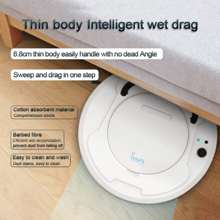 1800Pa Large Suction Smart Vacuum Robot