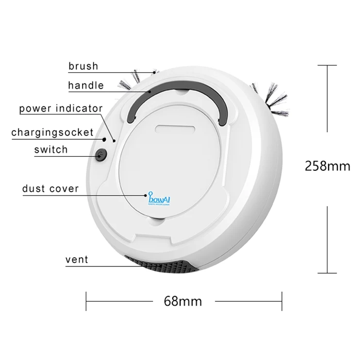1800Pa Large Suction Smart Vacuum Robot
