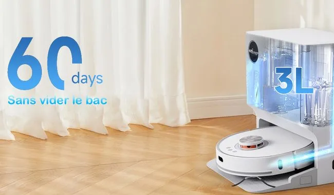 Eziclean Robot aspirateur ALL IN ONE Z8 PRO